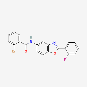 2-bromo-N-[2-(2-fluorophenyl)-1,3-benzoxazol-5-yl]benzamide