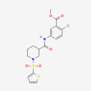 Methyl 2-chloro-5-({[1-(thiophen-2-ylsulfonyl)piperidin-3-yl]carbonyl}amino)benzoate