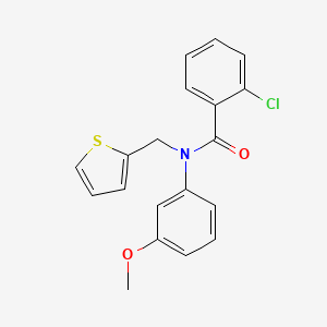 2-chloro-N-(3-methoxyphenyl)-N-(thiophen-2-ylmethyl)benzamide