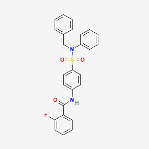 N-{4-[benzyl(phenyl)sulfamoyl]phenyl}-2-fluorobenzamide