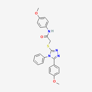 N-(4-methoxyphenyl)-2-{[5-(4-methoxyphenyl)-4-phenyl-4H-1,2,4-triazol-3-yl]sulfanyl}acetamide