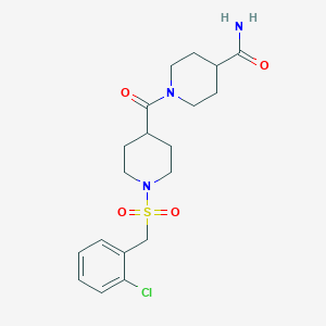 1-({1-[(2-Chlorobenzyl)sulfonyl]piperidin-4-yl}carbonyl)piperidine-4-carboxamide