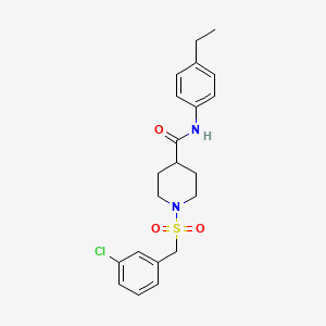 1-[(3-chlorobenzyl)sulfonyl]-N-(4-ethylphenyl)piperidine-4-carboxamide