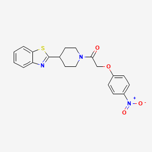 molecular formula C20H19N3O4S B11339639 1-[4-(1,3-Benzothiazol-2-yl)piperidin-1-yl]-2-(4-nitrophenoxy)ethanone 