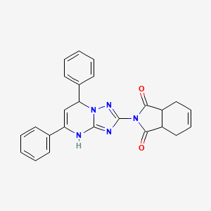 2-(5,7-diphenyl-3,7-dihydro[1,2,4]triazolo[1,5-a]pyrimidin-2-yl)-3a,4,7,7a-tetrahydro-1H-isoindole-1,3(2H)-dione