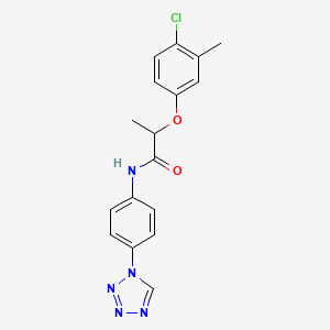 2-(4-chloro-3-methylphenoxy)-N-[4-(1H-tetrazol-1-yl)phenyl]propanamide