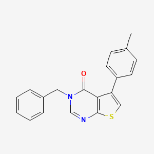 molecular formula C20H16N2OS B11339711 3-benzyl-5-(4-methylphenyl)thieno[2,3-d]pyrimidin-4(3H)-one 