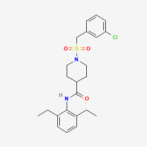 1-[(3-chlorobenzyl)sulfonyl]-N-(2,6-diethylphenyl)piperidine-4-carboxamide