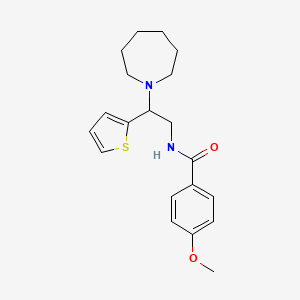 N-[2-(azepan-1-yl)-2-(thiophen-2-yl)ethyl]-4-methoxybenzamide