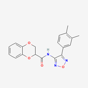 N-[4-(3,4-dimethylphenyl)-1,2,5-oxadiazol-3-yl]-2,3-dihydro-1,4-benzodioxine-2-carboxamide