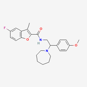 N-[2-(azepan-1-yl)-2-(4-methoxyphenyl)ethyl]-5-fluoro-3-methyl-1-benzofuran-2-carboxamide