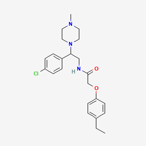 molecular formula C23H30ClN3O2 B11339778 N-[2-(4-chlorophenyl)-2-(4-methylpiperazin-1-yl)ethyl]-2-(4-ethylphenoxy)acetamide 