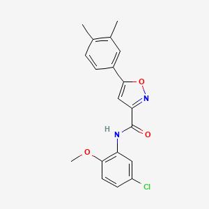 N-(5-chloro-2-methoxyphenyl)-5-(3,4-dimethylphenyl)-1,2-oxazole-3-carboxamide