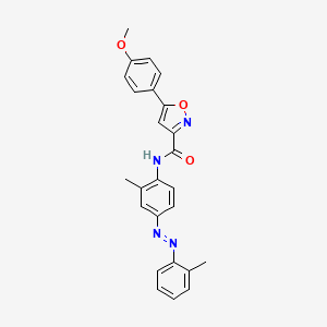 5-(4-methoxyphenyl)-N-{2-methyl-4-[(E)-(2-methylphenyl)diazenyl]phenyl}-1,2-oxazole-3-carboxamide