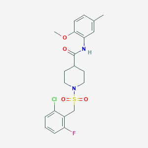 1-[(2-chloro-6-fluorobenzyl)sulfonyl]-N-(2-methoxy-5-methylphenyl)piperidine-4-carboxamide