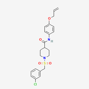 1-[(3-chlorobenzyl)sulfonyl]-N-[4-(prop-2-en-1-yloxy)phenyl]piperidine-4-carboxamide