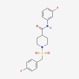 1-[(4-fluorobenzyl)sulfonyl]-N-(3-fluorophenyl)piperidine-4-carboxamide