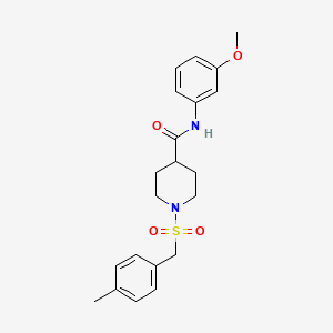 N-(3-methoxyphenyl)-1-[(4-methylbenzyl)sulfonyl]piperidine-4-carboxamide