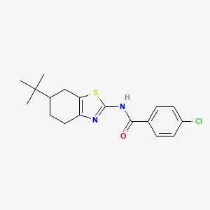 N-(6-tert-butyl-4,5,6,7-tetrahydro-1,3-benzothiazol-2-yl)-4-chlorobenzamide