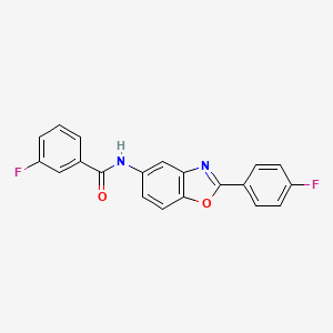 molecular formula C20H12F2N2O2 B11339815 3-fluoro-N-[2-(4-fluorophenyl)-1,3-benzoxazol-5-yl]benzamide 