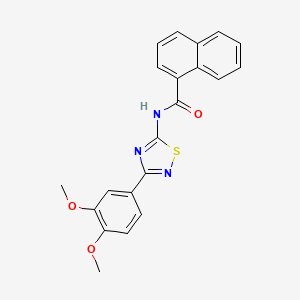 molecular formula C21H17N3O3S B11339819 N-[3-(3,4-dimethoxyphenyl)-1,2,4-thiadiazol-5-yl]naphthalene-1-carboxamide 