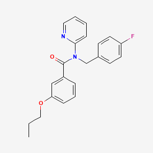 molecular formula C22H21FN2O2 B11339828 N-(4-fluorobenzyl)-3-propoxy-N-(pyridin-2-yl)benzamide 