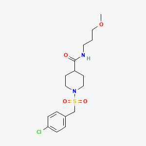 1-[(4-chlorobenzyl)sulfonyl]-N-(3-methoxypropyl)piperidine-4-carboxamide