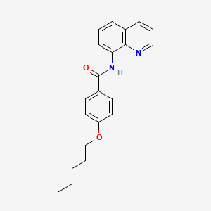 molecular formula C21H22N2O2 B11339872 4-(pentyloxy)-N-(quinolin-8-yl)benzamide 