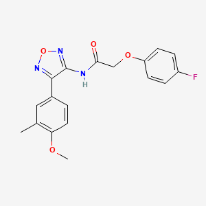 molecular formula C18H16FN3O4 B11339900 2-(4-fluorophenoxy)-N-[4-(4-methoxy-3-methylphenyl)-1,2,5-oxadiazol-3-yl]acetamide 