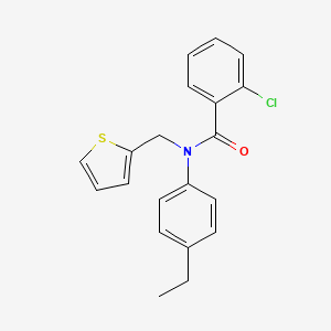 2-chloro-N-(4-ethylphenyl)-N-(thiophen-2-ylmethyl)benzamide