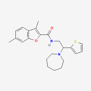 N-[2-(azepan-1-yl)-2-(thiophen-2-yl)ethyl]-3,6-dimethyl-1-benzofuran-2-carboxamide