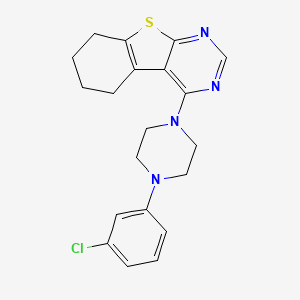 4-[4-(3-Chlorophenyl)piperazin-1-yl]-5,6,7,8-tetrahydro[1]benzothieno[2,3-d]pyrimidine