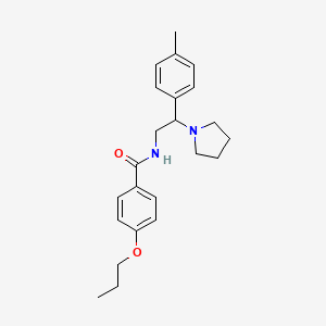 molecular formula C23H30N2O2 B11339924 N-[2-(4-methylphenyl)-2-(pyrrolidin-1-yl)ethyl]-4-propoxybenzamide 