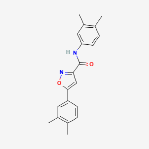 molecular formula C20H20N2O2 B11339931 N,5-bis(3,4-dimethylphenyl)-1,2-oxazole-3-carboxamide 