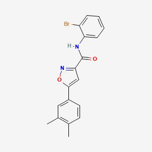 molecular formula C18H15BrN2O2 B11339939 N-(2-bromophenyl)-5-(3,4-dimethylphenyl)-1,2-oxazole-3-carboxamide 