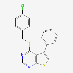 4-[(4-Chlorobenzyl)sulfanyl]-5-phenylthieno[2,3-d]pyrimidine