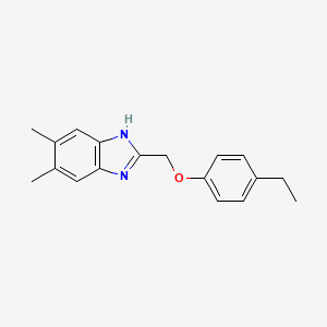 molecular formula C18H20N2O B11339949 2-[(4-ethylphenoxy)methyl]-5,6-dimethyl-1H-benzimidazole 