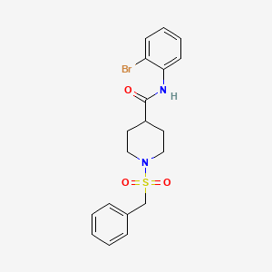 molecular formula C19H21BrN2O3S B11339960 1-(benzylsulfonyl)-N-(2-bromophenyl)piperidine-4-carboxamide 