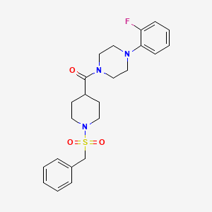 molecular formula C23H28FN3O3S B11339988 [1-(Benzylsulfonyl)piperidin-4-yl][4-(2-fluorophenyl)piperazin-1-yl]methanone 