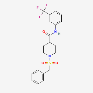 1-(benzylsulfonyl)-N-[3-(trifluoromethyl)phenyl]piperidine-4-carboxamide