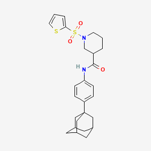 N-[4-(Adamantan-1-YL)phenyl]-1-(thiophene-2-sulfonyl)piperidine-3-carboxamide