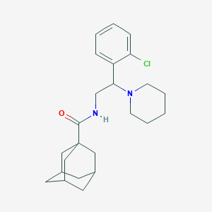 molecular formula C24H33ClN2O B11340031 N-[2-(2-Chlorophenyl)-2-(piperidin-1-YL)ethyl]adamantane-1-carboxamide 