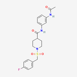 N-[3-(acetylamino)phenyl]-1-[(4-fluorobenzyl)sulfonyl]piperidine-4-carboxamide