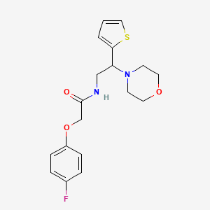 2-(4-fluorophenoxy)-N-[2-(morpholin-4-yl)-2-(thiophen-2-yl)ethyl]acetamide