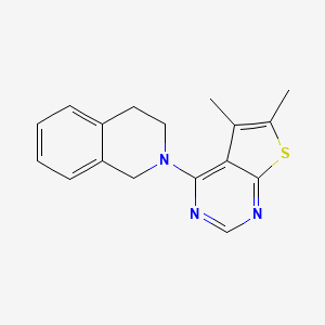 molecular formula C17H17N3S B11340075 2-(5,6-Dimethylthieno[2,3-d]pyrimidin-4-yl)-1,2,3,4-tetrahydroisoquinoline 