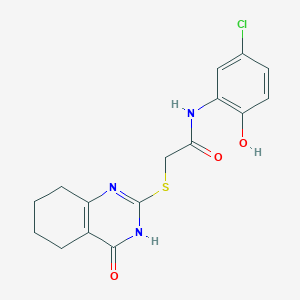 N-(5-Chloro-2-hydroxyphenyl)-2-[(4-oxo-3,4,5,6,7,8-hexahydroquinazolin-2-YL)sulfanyl]acetamide