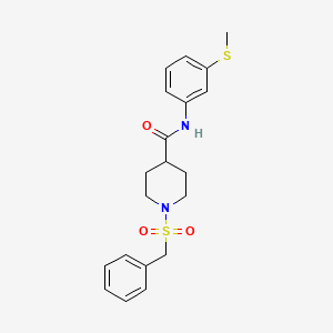 molecular formula C20H24N2O3S2 B11340123 1-(benzylsulfonyl)-N-[3-(methylsulfanyl)phenyl]piperidine-4-carboxamide 