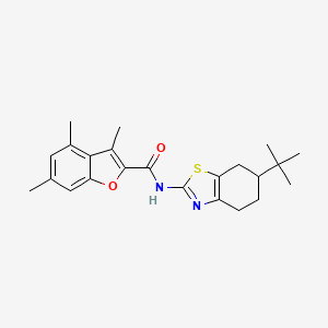 N-(6-tert-butyl-4,5,6,7-tetrahydro-1,3-benzothiazol-2-yl)-3,4,6-trimethyl-1-benzofuran-2-carboxamide