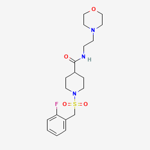 1-[(2-fluorobenzyl)sulfonyl]-N-[2-(morpholin-4-yl)ethyl]piperidine-4-carboxamide