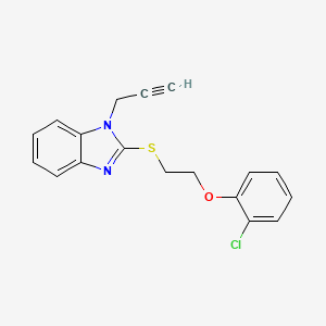 2-{[2-(2-chlorophenoxy)ethyl]sulfanyl}-1-(prop-2-yn-1-yl)-1H-benzimidazole